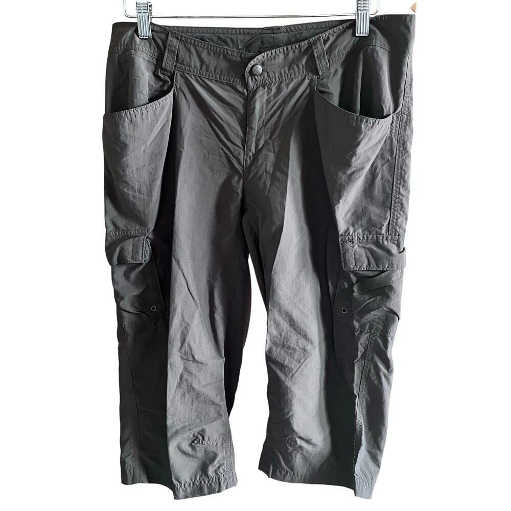 Columbia Tan Nylon Cargo Capri‎ Pants Size 10 Hiking Crop Utility  (L368)